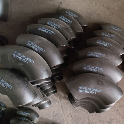 Garnitures de tuyau sans couture de l'acier au carbone 20# 45 degrés de rayon long de coude court de rayon