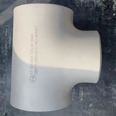4" Sch Std S30408 Stainless Steel Reducing Tee Asme B16.9